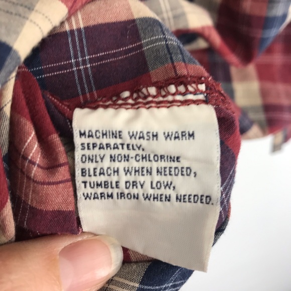 Penmans button down red blue plaid shirt men med - Picture 3 of 10